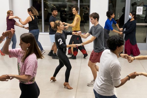 students dancing in Sandra Bernel Heredia's dance class